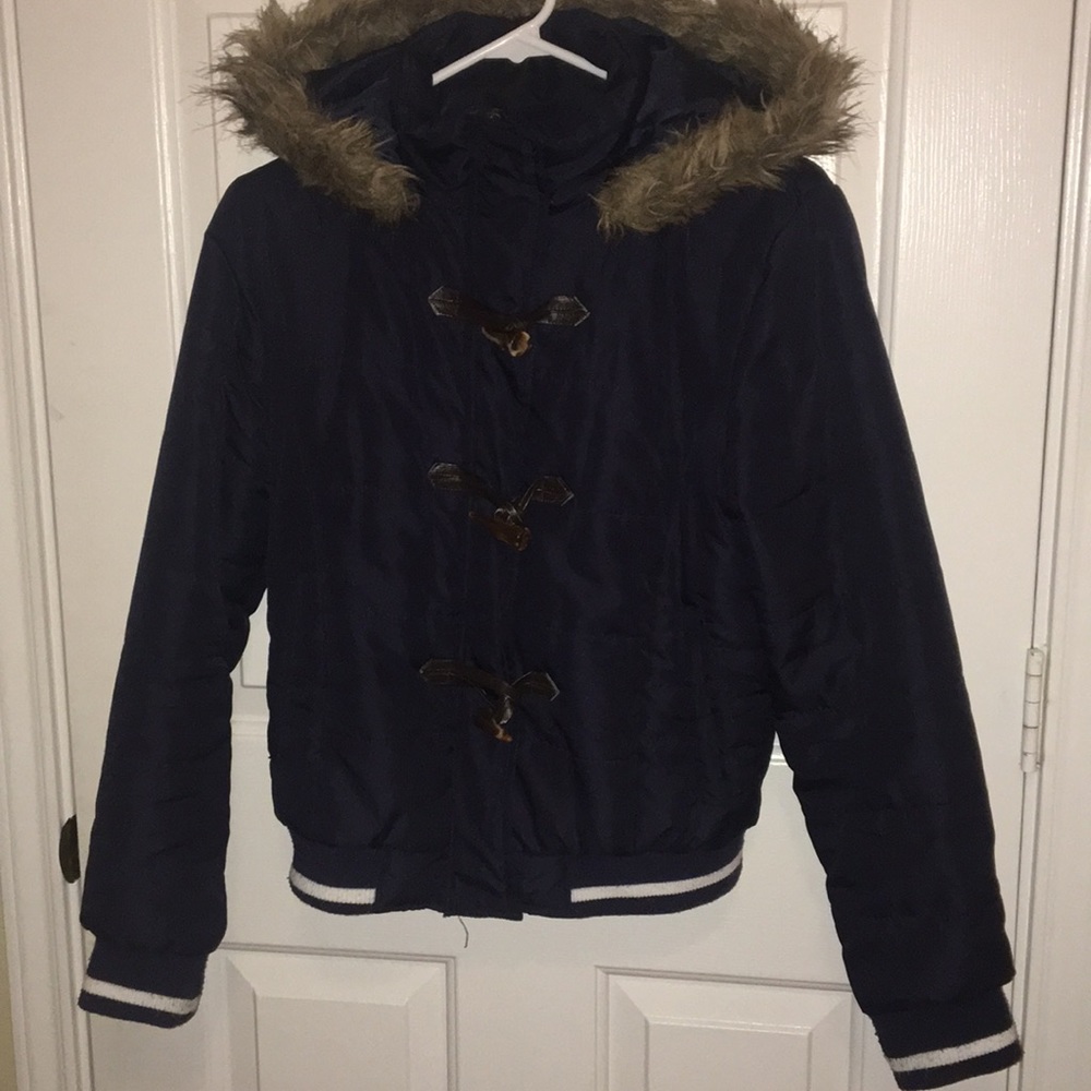 Thick Blue Jacket Perfect for Winter!